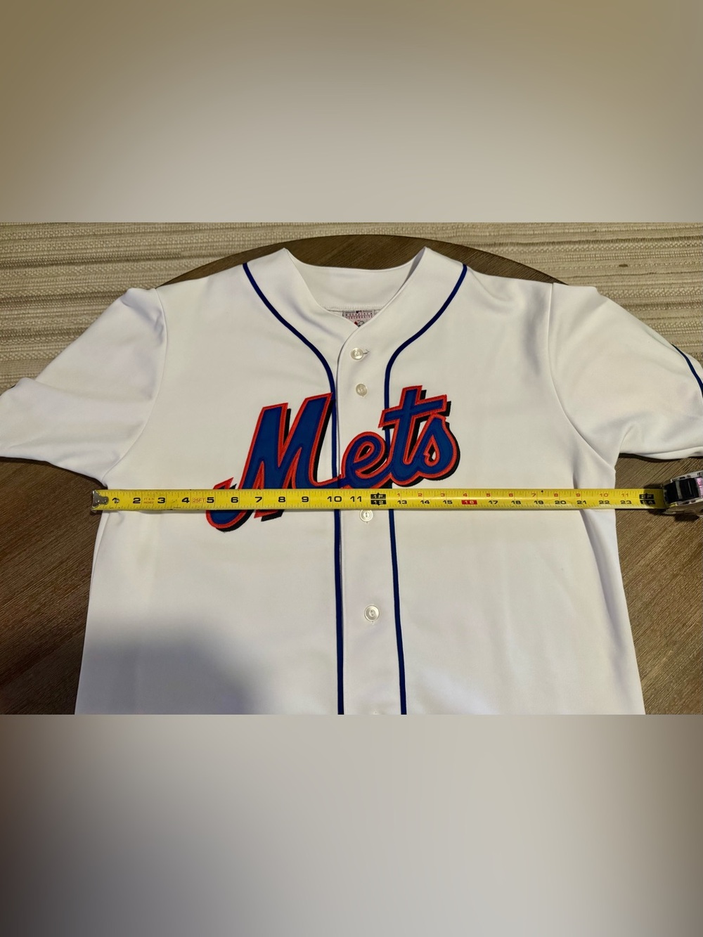 Majestic White New York Mets Jersey with Blue & Orange Script - Picture 6 of 6